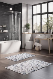 Mijölnir Juego de alfombrillas de baño CT-5182 de 2 piezas Multicolor